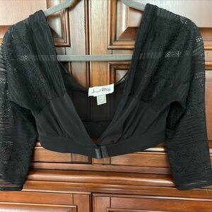 Joseph Ribkoff Black Sheer Detail Top